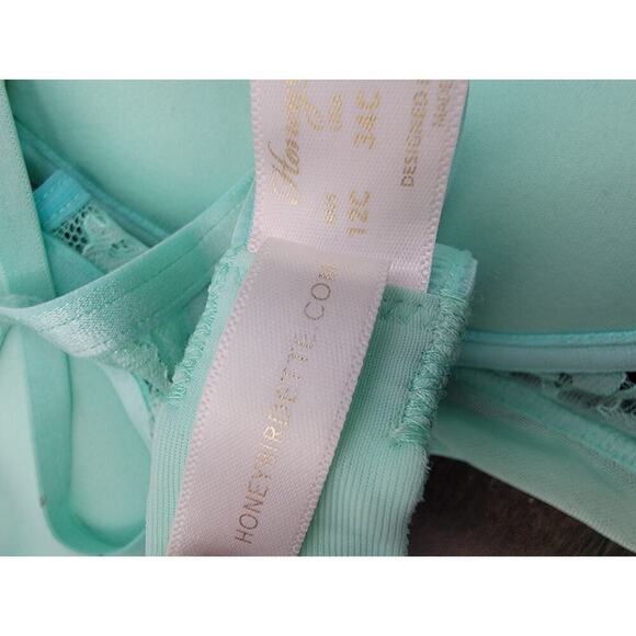 Honey Birdette Vanessa Mint Bra 34C Strappy Lace - Picture 9 of 11